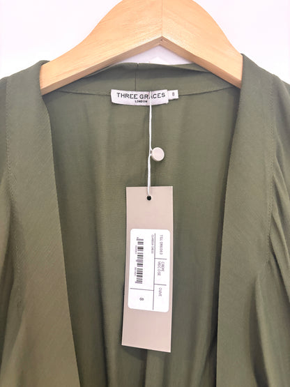 New With Tags Three Graces Khaki Dress UK 8