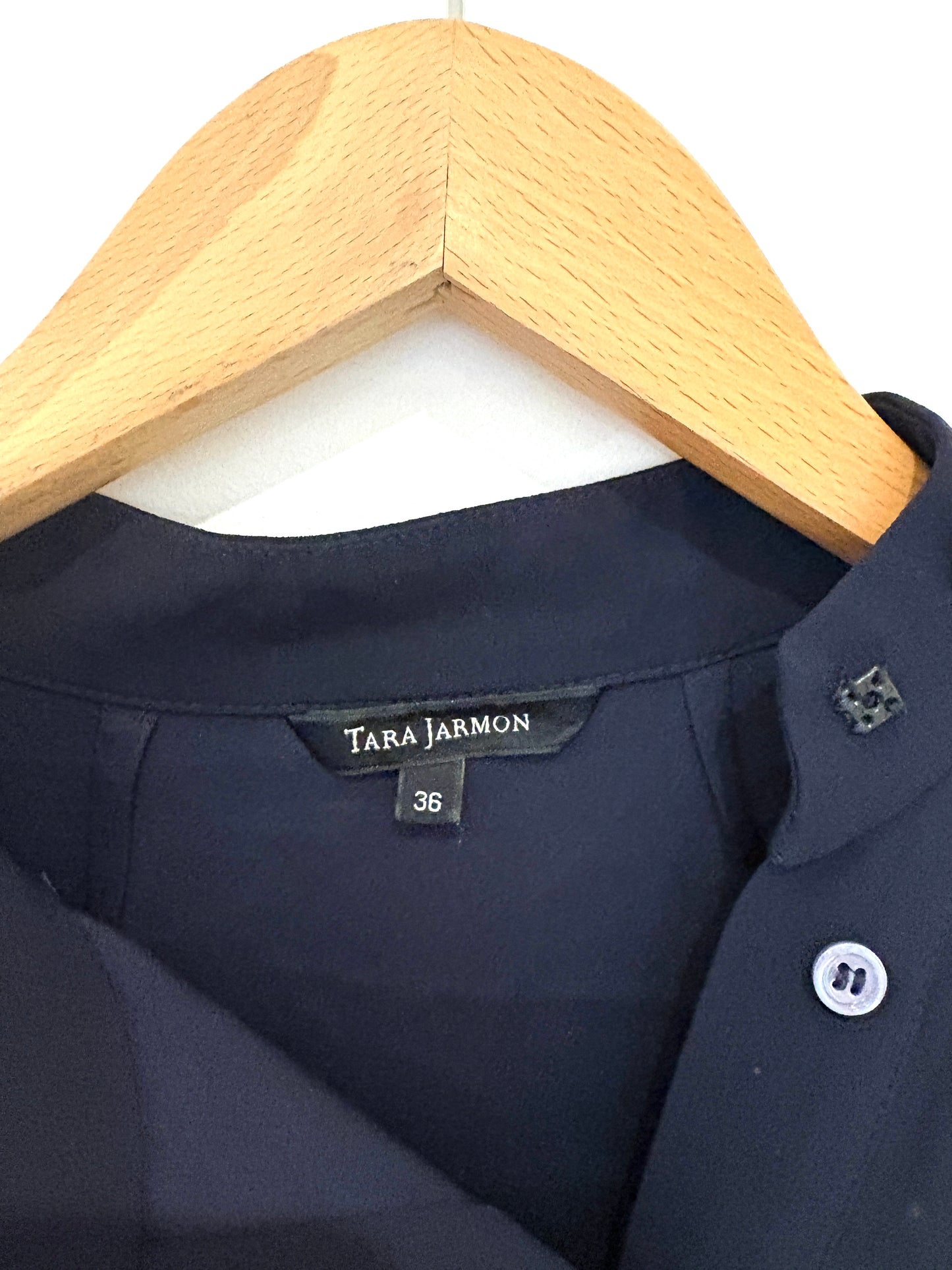 Tara Jarmon Navy Crepe Dress UK 8