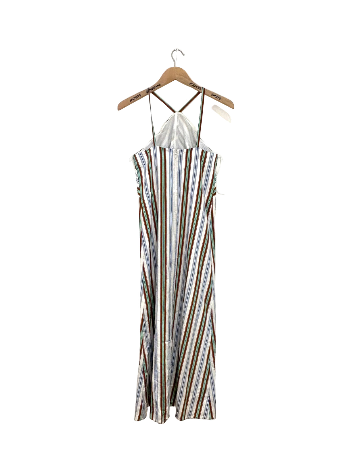 Rosie Assoulin Striped Halterneck Dress UK 6