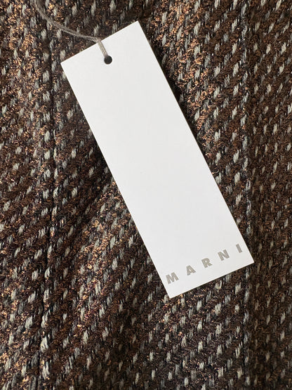 New With Tags Marni Tweed Metallic Trousers UK 8
