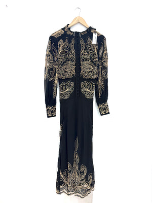 New with Tags Karen Millen Cutwork Embroidered Dress UK 8
