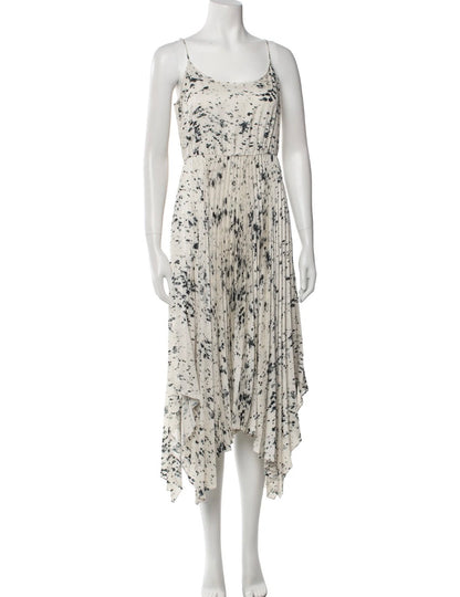 All Saints Pleated Print Dress S