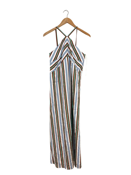 Rosie Assoulin Call Me Maybe Striped Poplin Dress