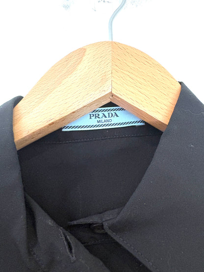 Prada Cotton Black Sleeveless Blouse UK 8