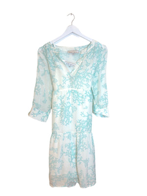 Heidi Klein Turquoise Silk Print Dress XS