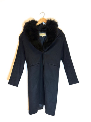 Michael Kors Black Wool Coat UK 8