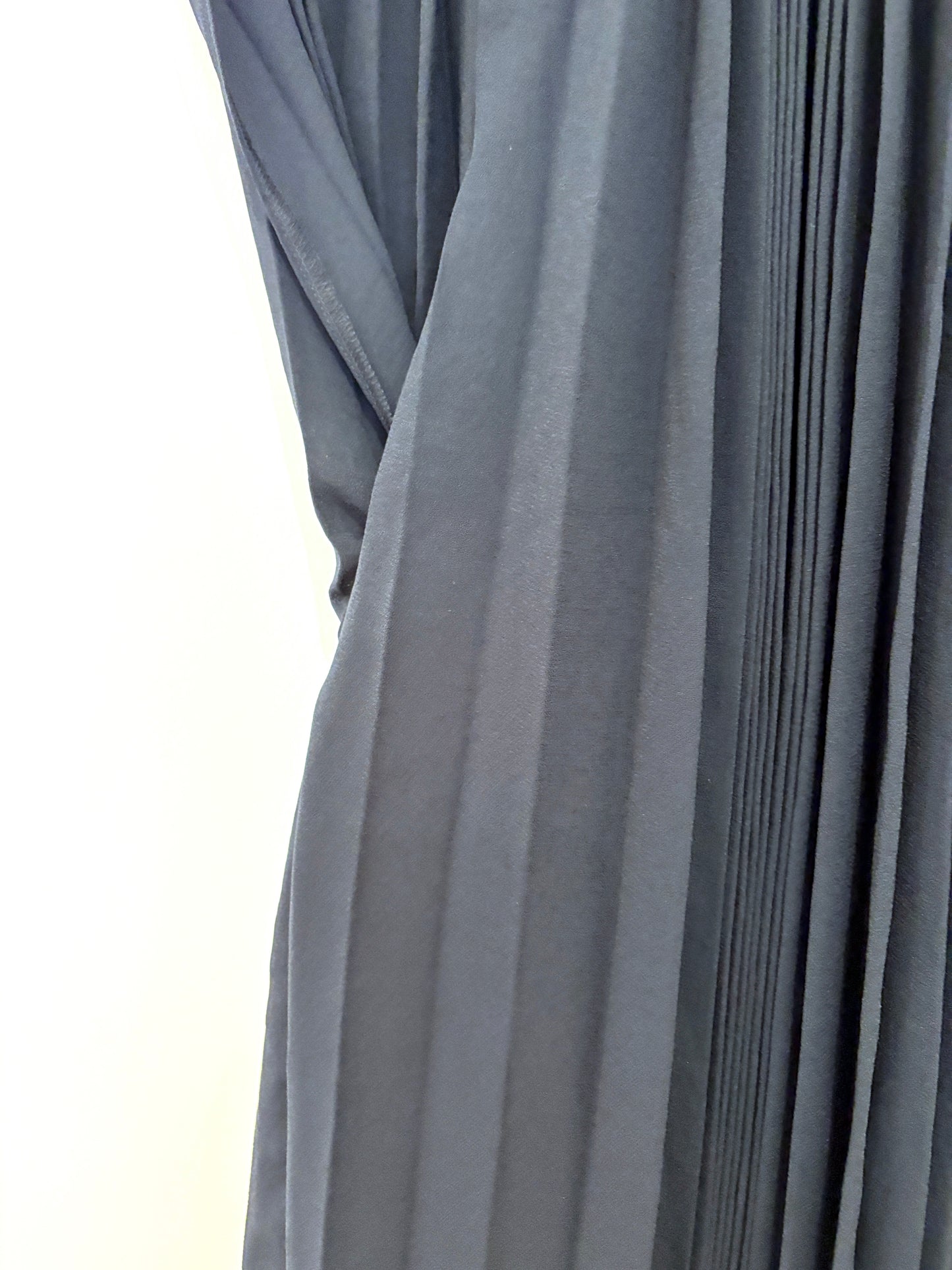 COS Navy Pleated Midi Dress UK 8