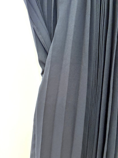 COS Navy Pleated Midi Dress UK 8