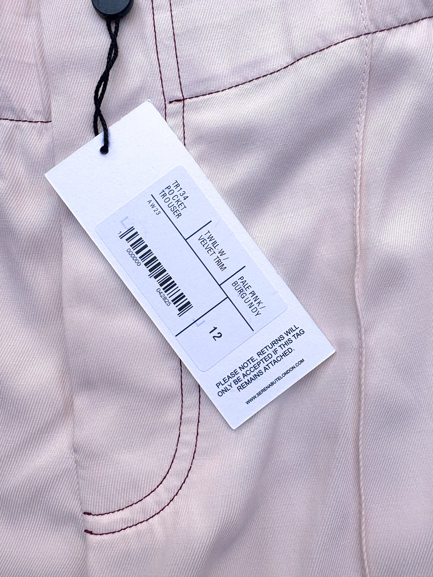 New With Tags Serena Bute Light Pink Pocket Trouser UK 12