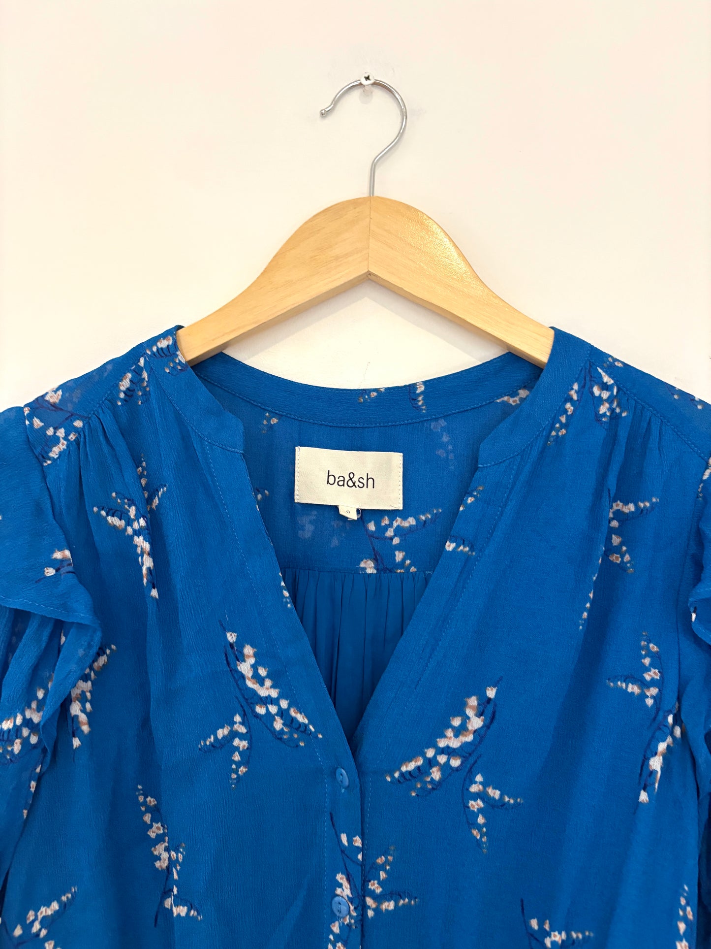 Ba&sh Blue Floral Dress XS