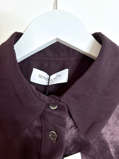 New with Tags Serena Bute Classic Aubergine Shirt UK 10