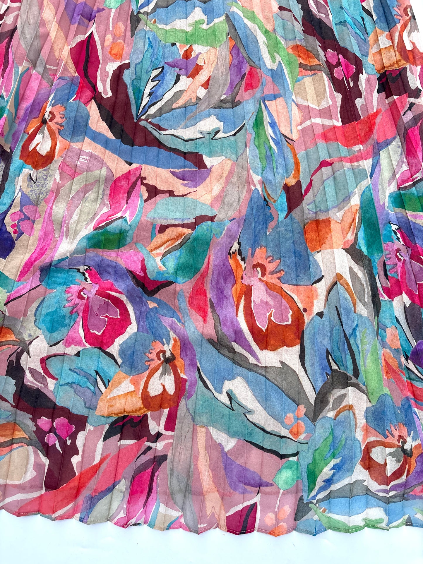 Sézane Abstract Floral Midi Skirt UK 14