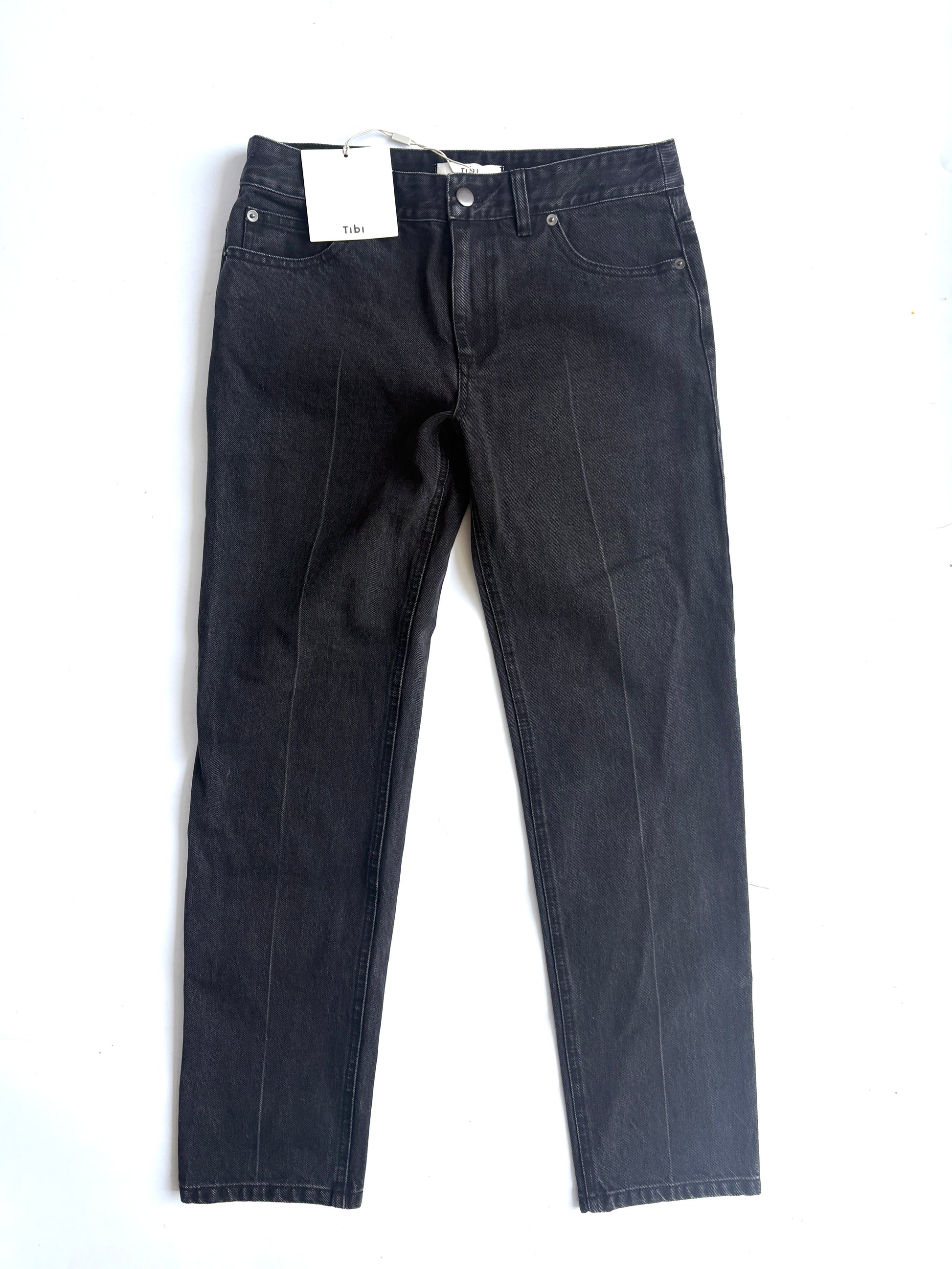 Tibi black denim elfie jeans