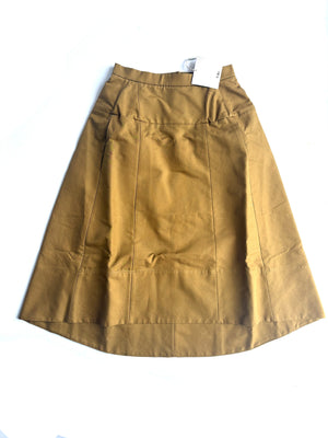New With Tags Tibi Camel A-Line Midi Skirt UK 6