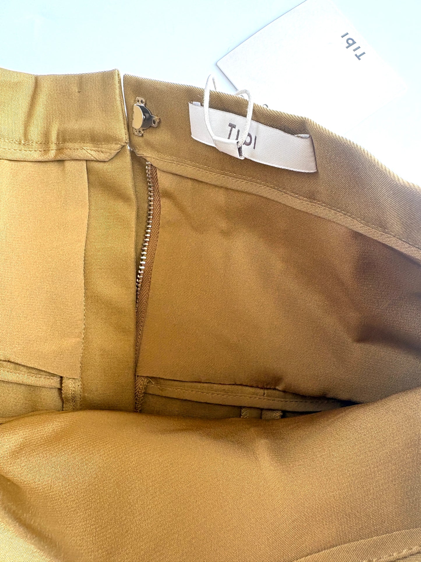 New With Tags Tibi Camel A-Line Midi Skirt UK 6