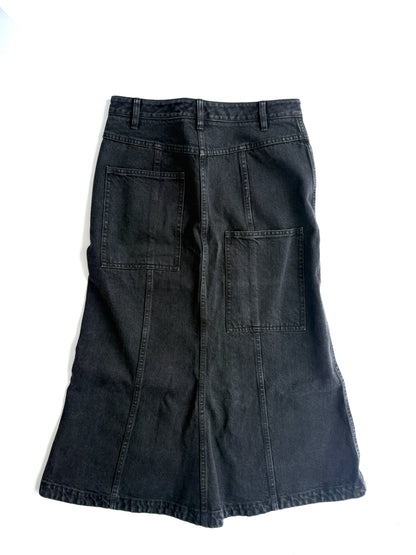 New With Tags Tibi Black Denim Skirt 26"