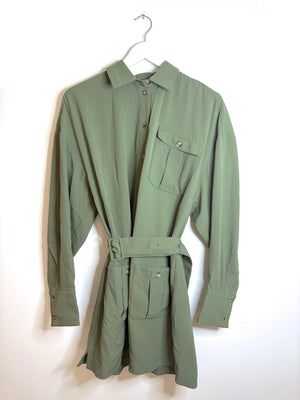 New With Tags Serena Bute Belted Utility Dress Khaki UK 10