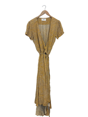 Ba&Sh Crepe Midi Wrap Dress M