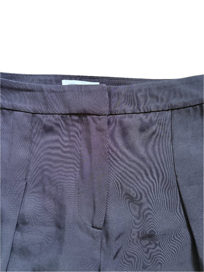 Serena Bute Grey Twill Wide Leg Trousers S