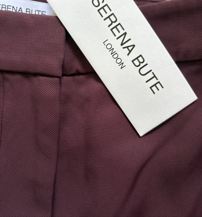 New With Tags Serena Bute Burgundy Flare Trousers UK 14