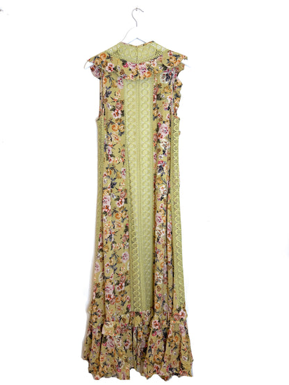 Charo Ruiz Floral Green Cover Up S