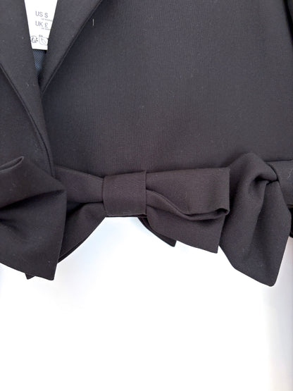 New With Tags Zara Cropped Bow Blazer S