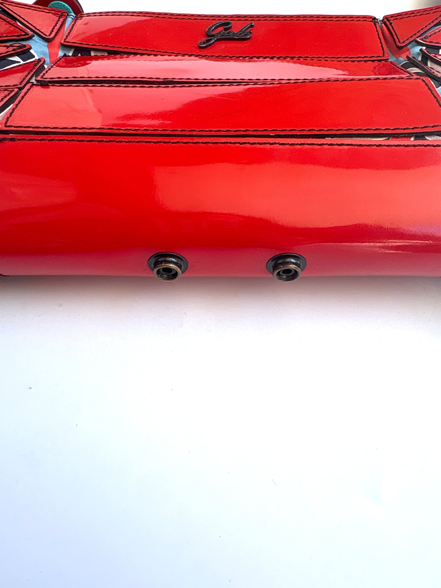 Gabs Red Leather Cut Out Design
