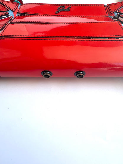 Gabs Red Leather Cut Out Design
