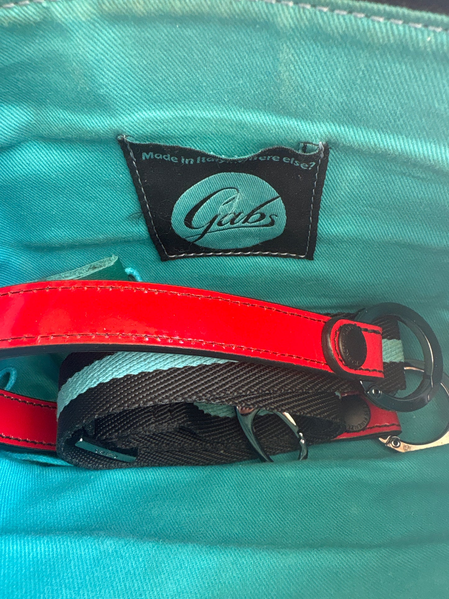 Gabs Red Leather Cut Out Design