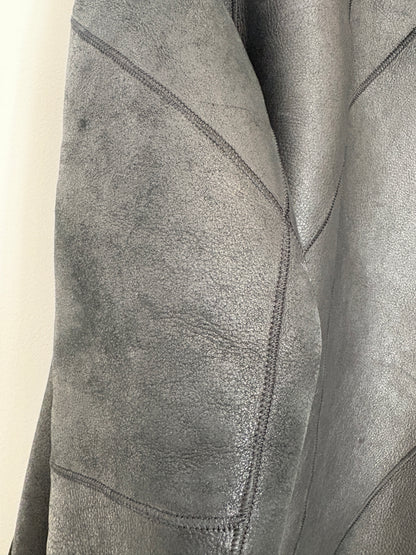 Theory Black Shearling Coat S