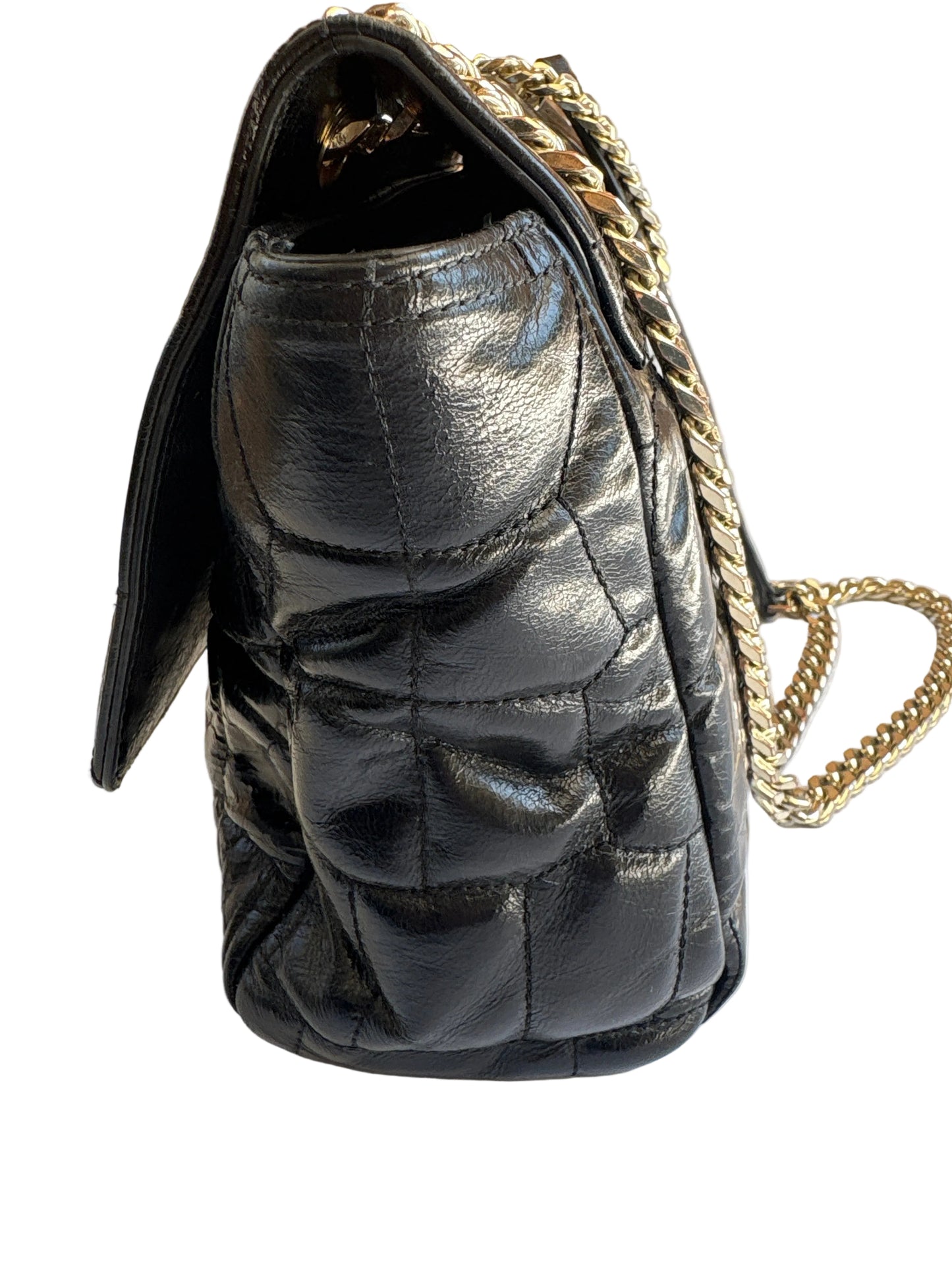 Class Cavalli Croc Leather Shoulder Bag