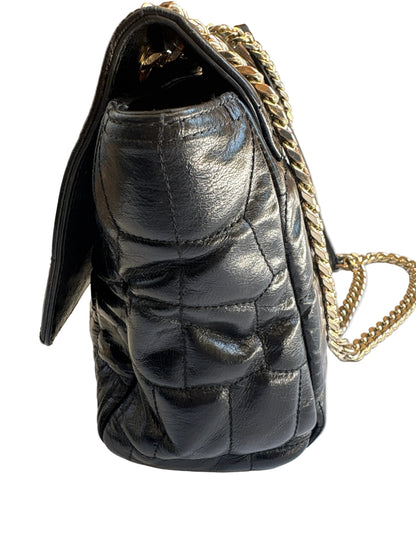 Class Cavalli Croc Leather Shoulder Bag