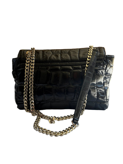 Class Cavalli Croc Leather Shoulder Bag