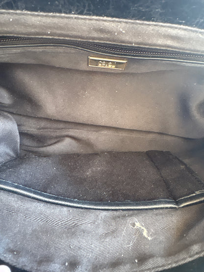 Class Cavalli Croc Leather Shoulder Bag
