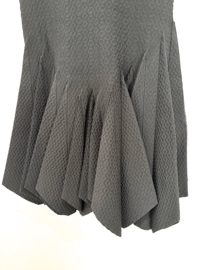 Alaia Paris Black Textured Dress UK 10