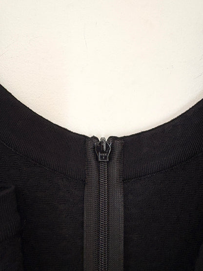 Alaia Paris Black Textured Dress UK 10