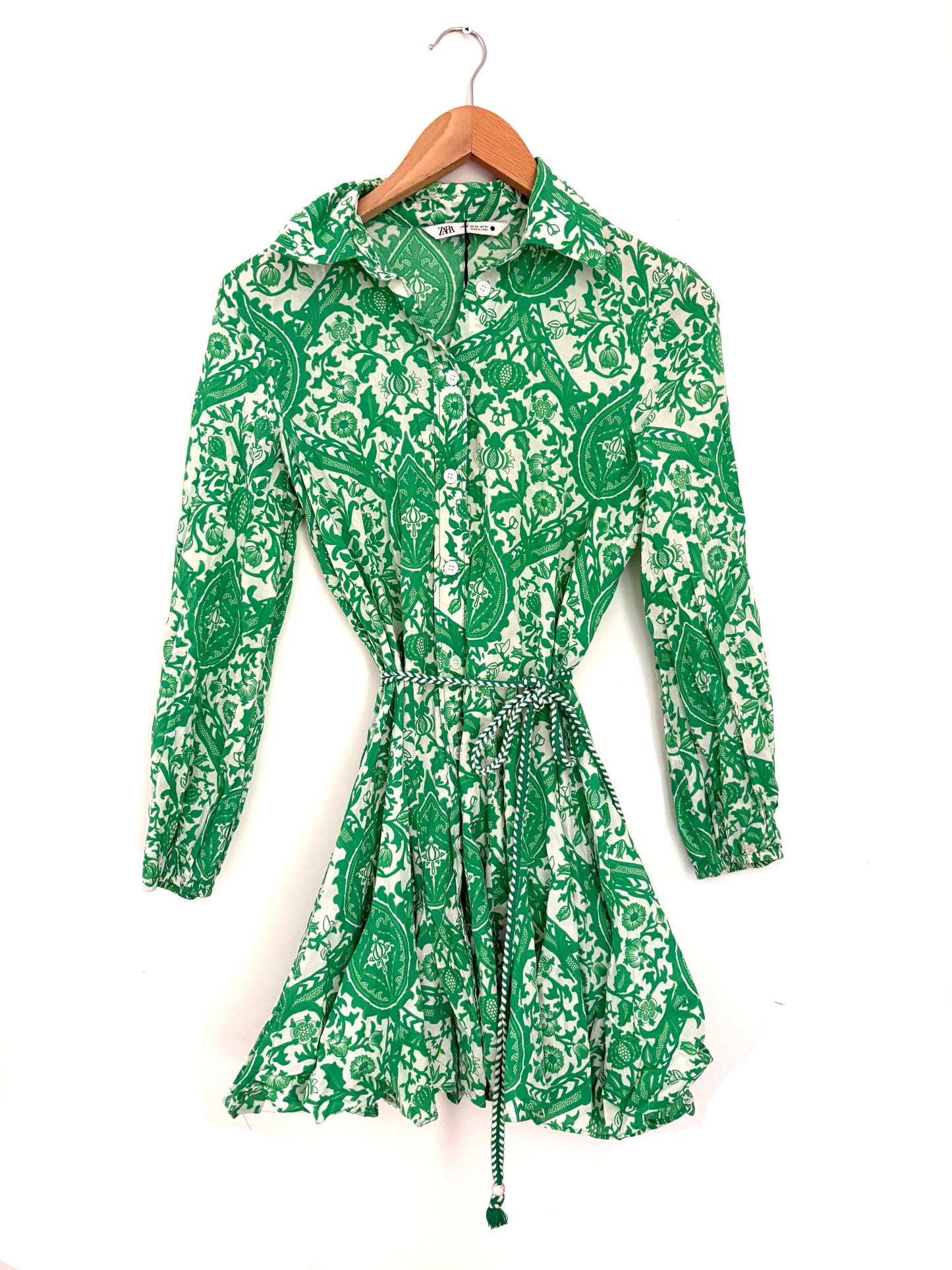 Zara Green Print Dress