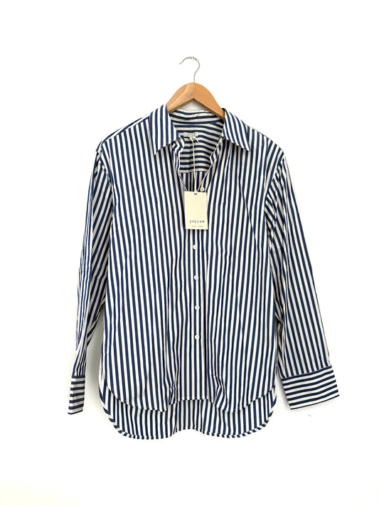 Jigsaw Oversized Poplin Striped Shirt