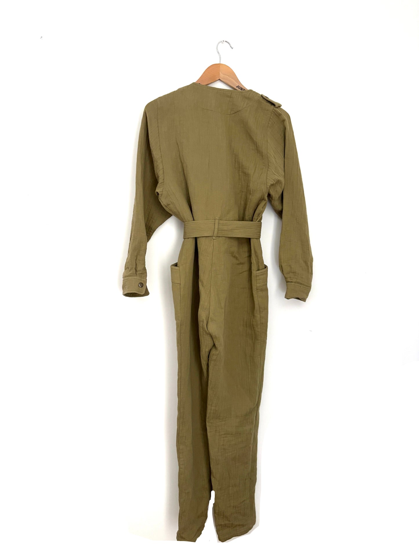 Sézane Hailey Olive Jumpsuit UK 8