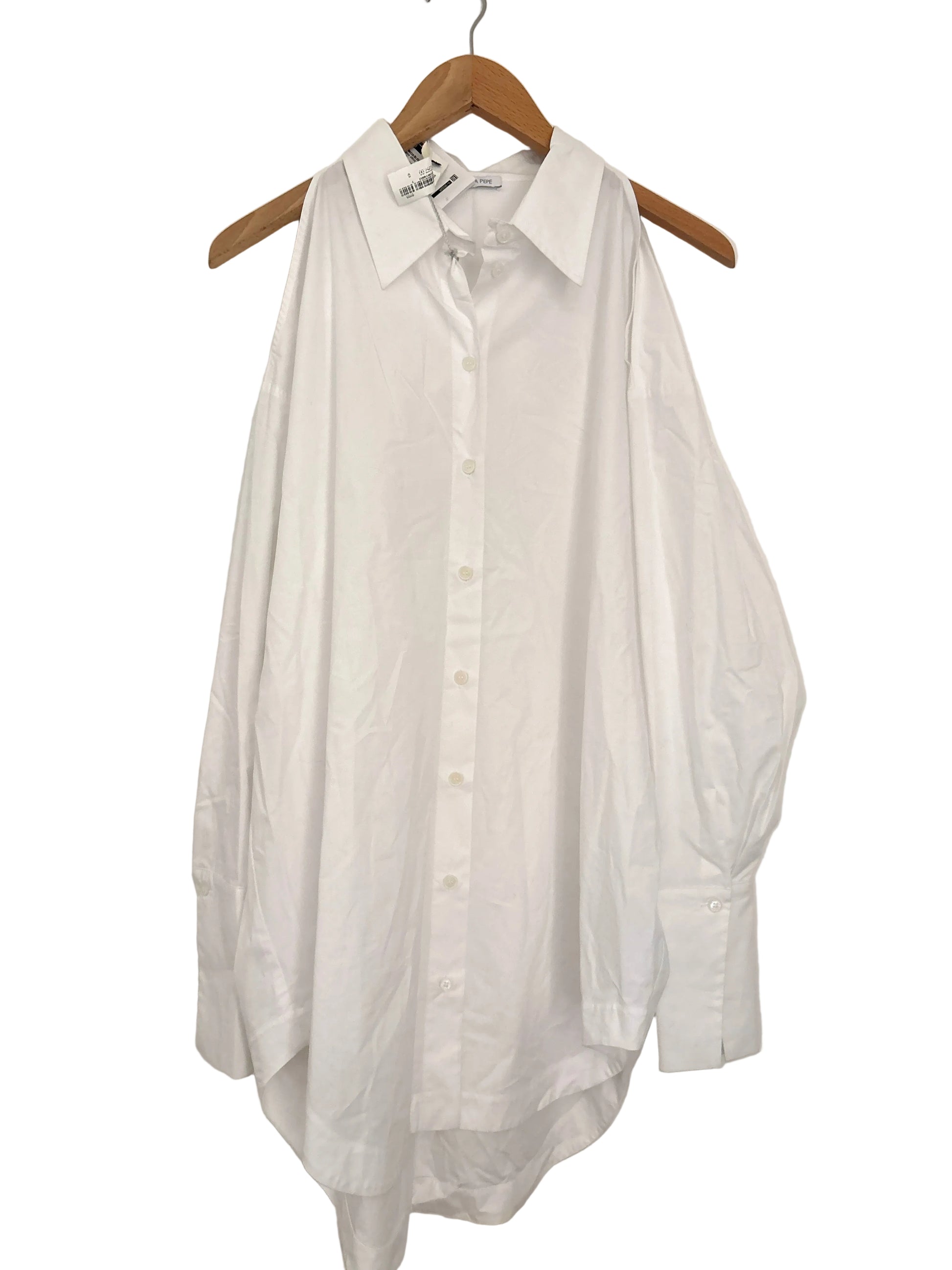 Patrizia Pepe Cold Shoulder Cotton Blouse