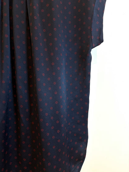 Vince Navy Silk Blouse S