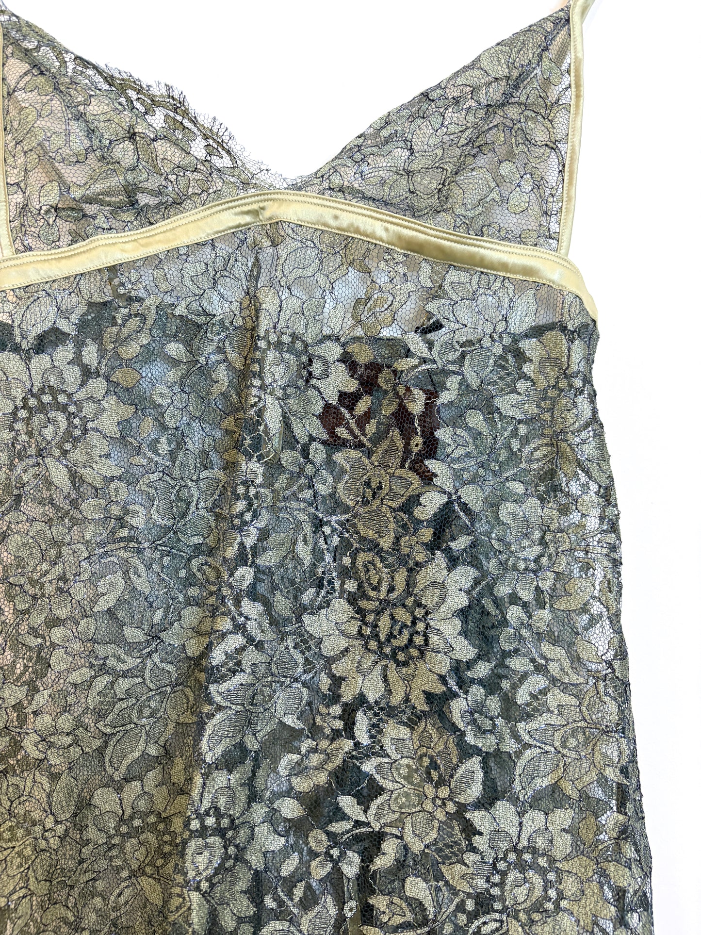 Coco de Mer Blue Lace Nightie & Underwear Set S