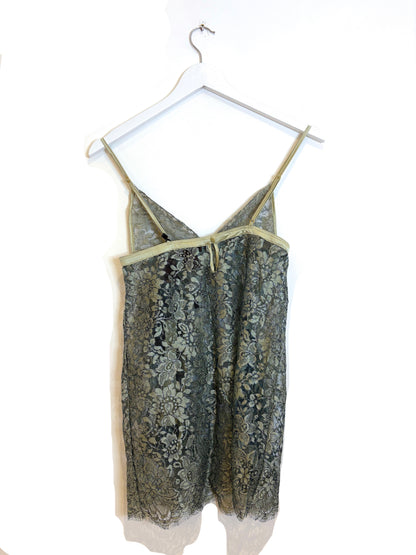 Coco de Mer Blue Lace Nightie & Underwear Set S