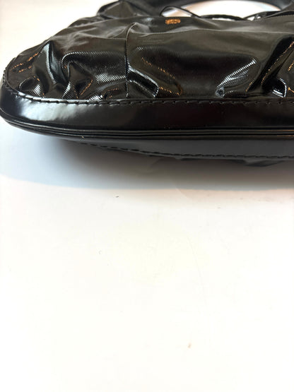 Gucci Shiny Black Queen Hobo Bag
