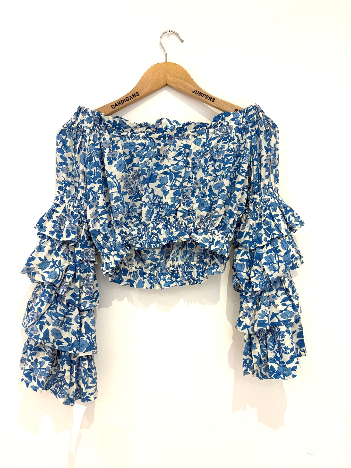 New With Tags Polo Ralph Lauren off-the-shoulder Ruffle Top S