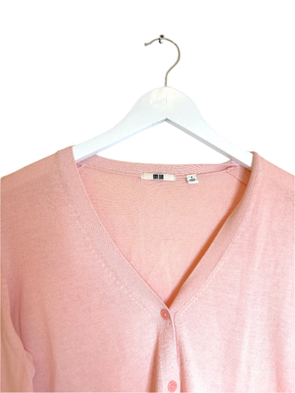Uniqlo Pink Cotton Cardigan S