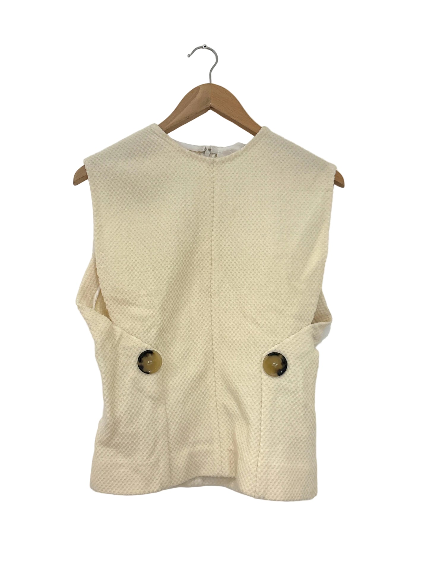Victoria Beckham Cream Textured Vest