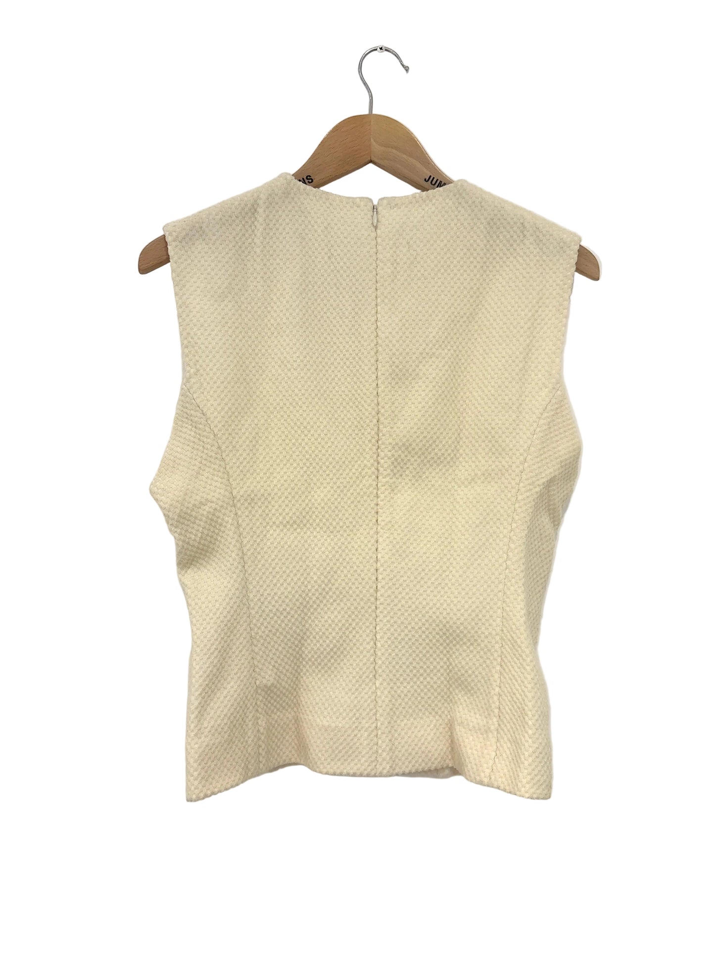 Victoria Beckham Cream Textured Vest S