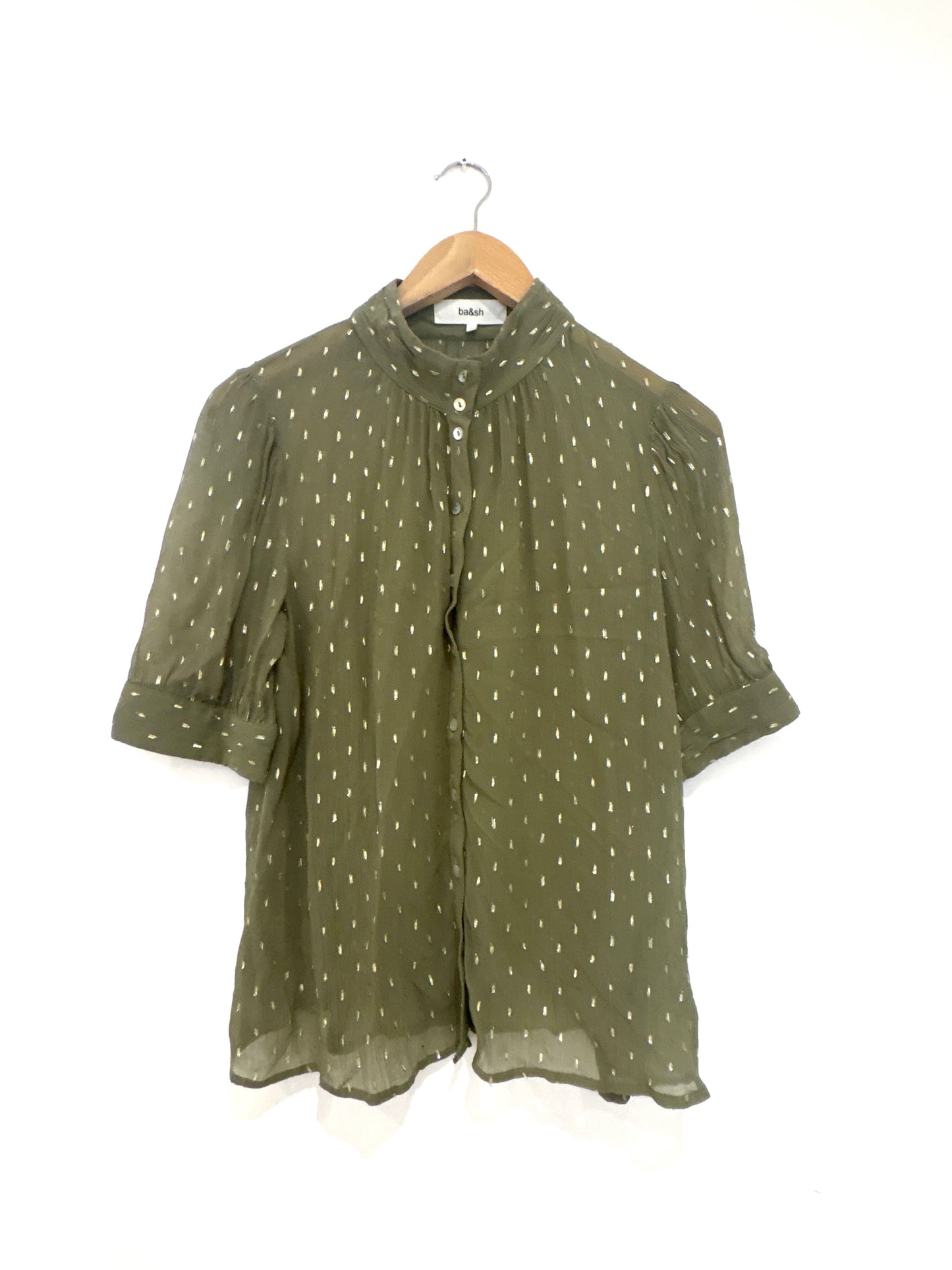 Ba&sh Green Mimi Shirt 