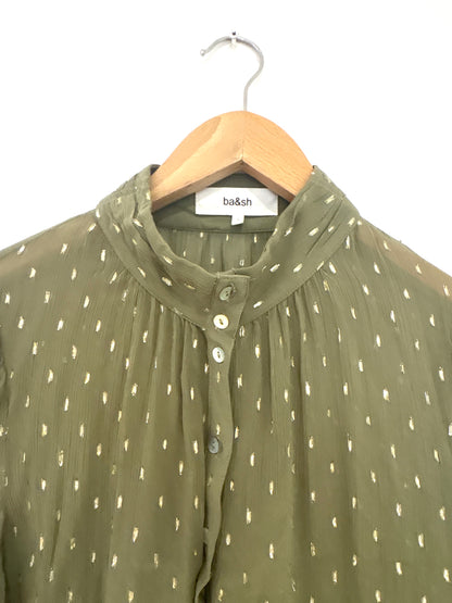 Ba&sh Green Short Sleeve Blouse S